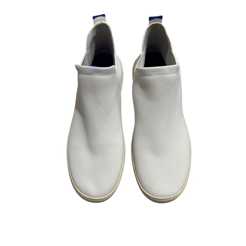 Rothy’s The Chelsea Boot Bright White Knit Fabric Pull On Sneaker Size 8 - Picture 4 of 10